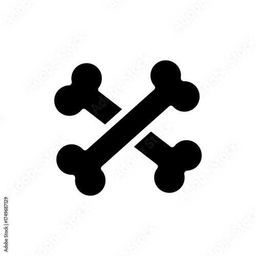 
An illustration of a black icon of a Halloween holiday attribute on a white background