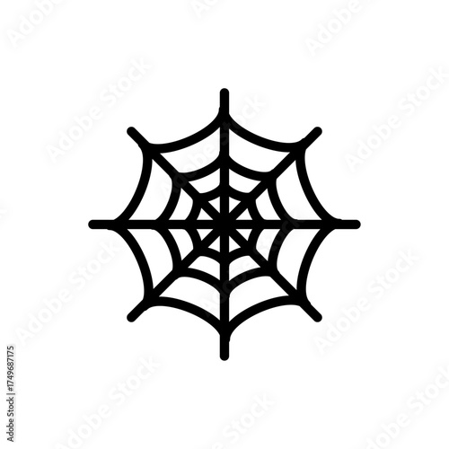 
An illustration of a black icon of a Halloween holiday attribute on a white background