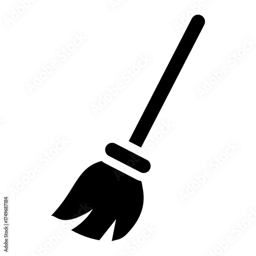 
An illustration of a black icon of a Halloween holiday attribute on a white background