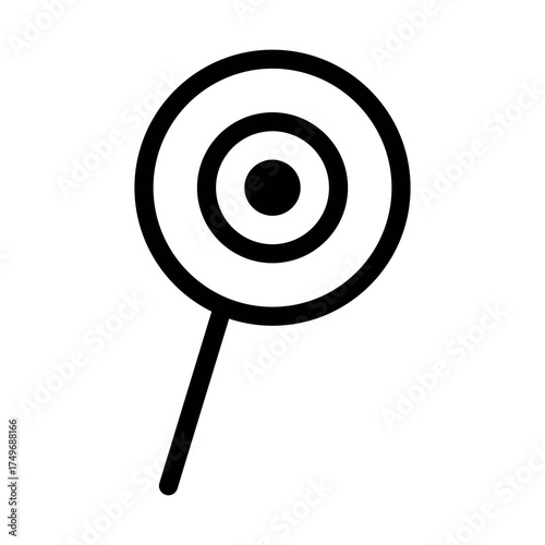 
An illustration of a black icon of a Halloween holiday attribute on a white background