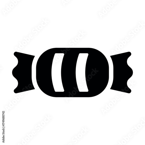 
An illustration of a black icon of a Halloween holiday attribute on a white background