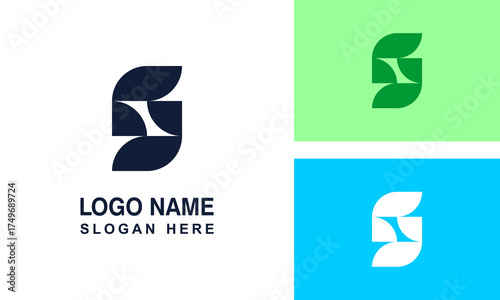 Modern abstract logo letter S