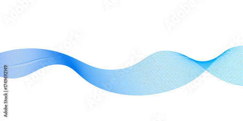 Abstract blue wave line background. Abstract modern background with blue wavy lines and particles. blue wave gradient background minimalist looks simple background, Abstract blue wave lines pattern,