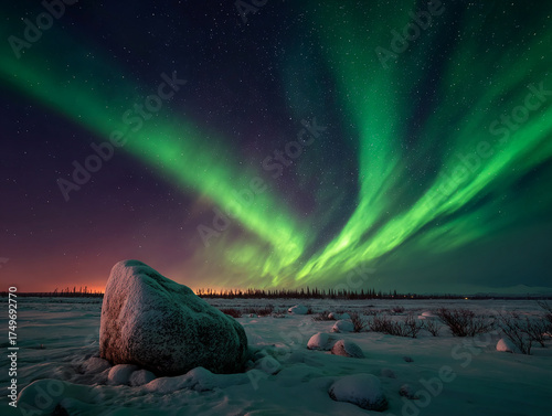 Aurora over Ice, bokeh.