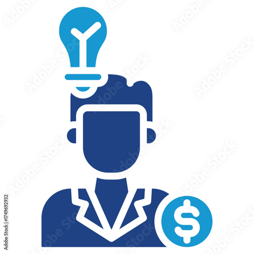 Buyer Education glyph color icon