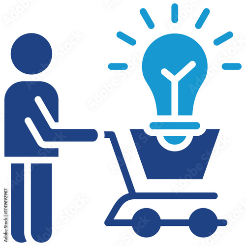 Consumer Education glyph color icon