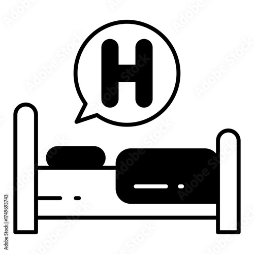 Bed dualtone icon