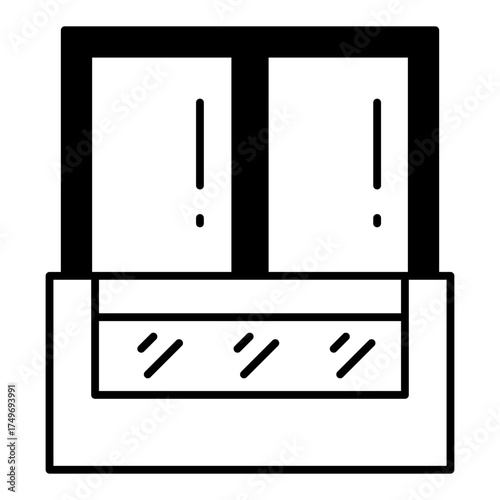 Balcony dualtone icon