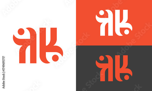 Abstract Hk company logo design branding