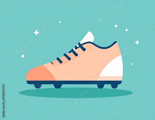 Football Boot: Depicting a single football boot, meticulously designed for optimal performance on the field. A symbol of athletic gear and the sport