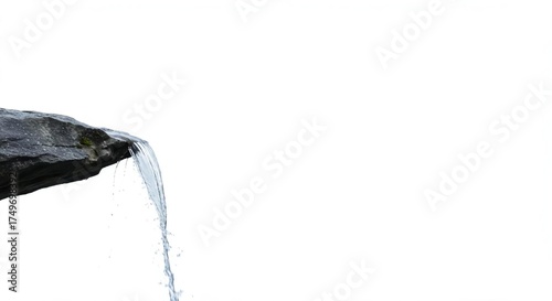 Minimalistic Jagged Waterfall Stone Highlighted by Photoreal Detail