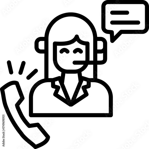 Customer Support line icon