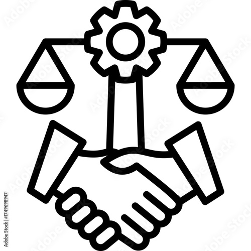 Dispute Resolution line icon