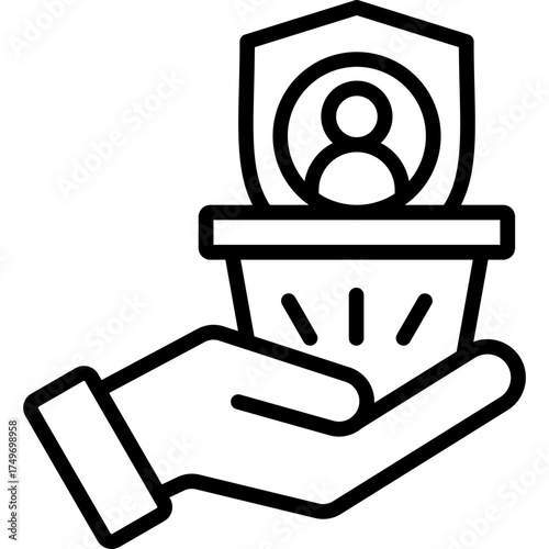 Consumer Protection line icon
