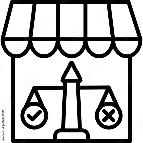 Marketplace Ethics line icon