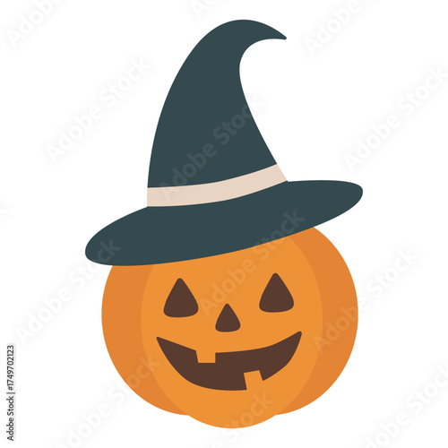 halloween pumpkin with hat