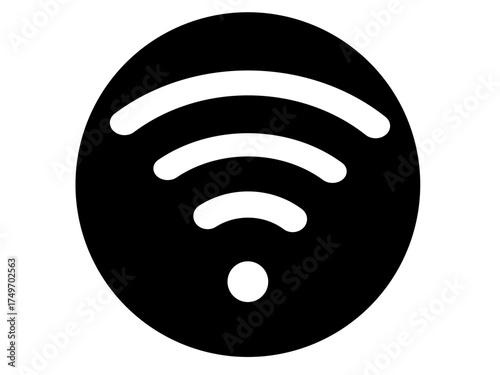 WiFi icon vector – internet connection symbol for app and website design	