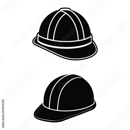 Modern health helmet icon with medical symbols