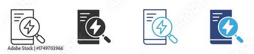 Energy audit icon set, vector illustration .