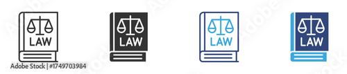 Law Book icon set, vector illustration .