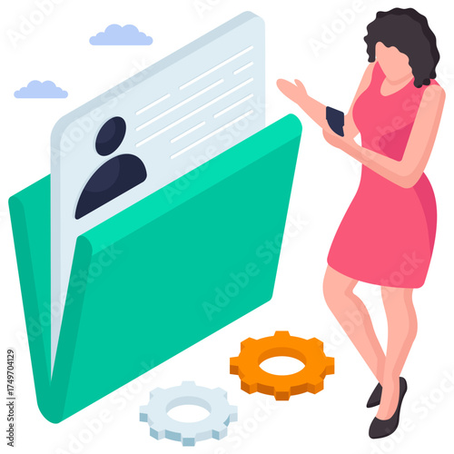 A unique design illustration of cv folder 