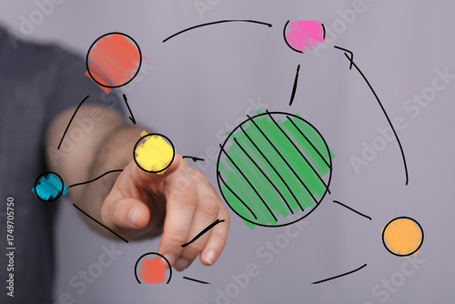 Abstract image of a hand in...