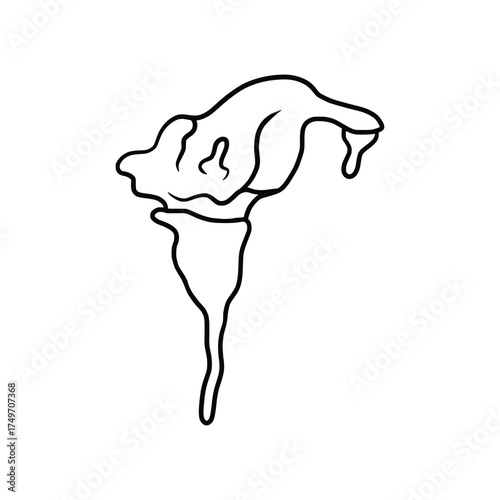 Hand drawn tattoo nature floral flowers, branches and leaves in line art style. Collection of sketches of botanical elements