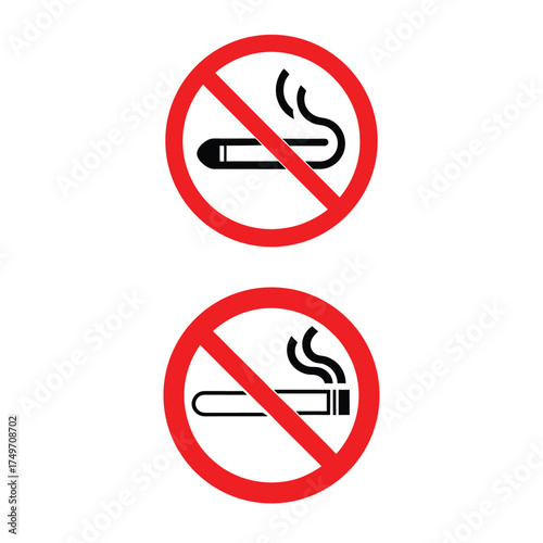 Prohibition sign indicating no smoking allowed in the area