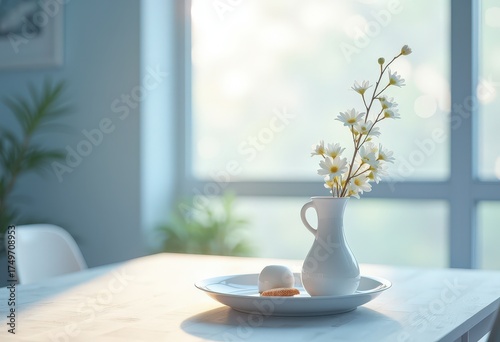  Vase with white flowers
