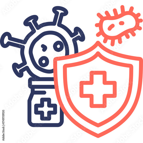 Immunity Boost line color icon