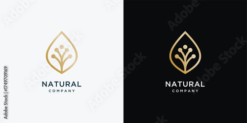 leaf energy logo design 