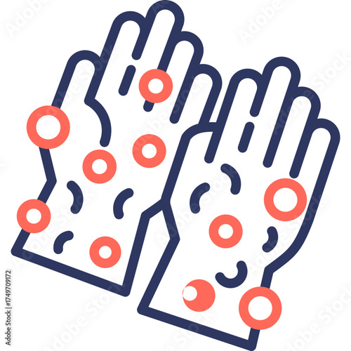 Allergy Response line color icon