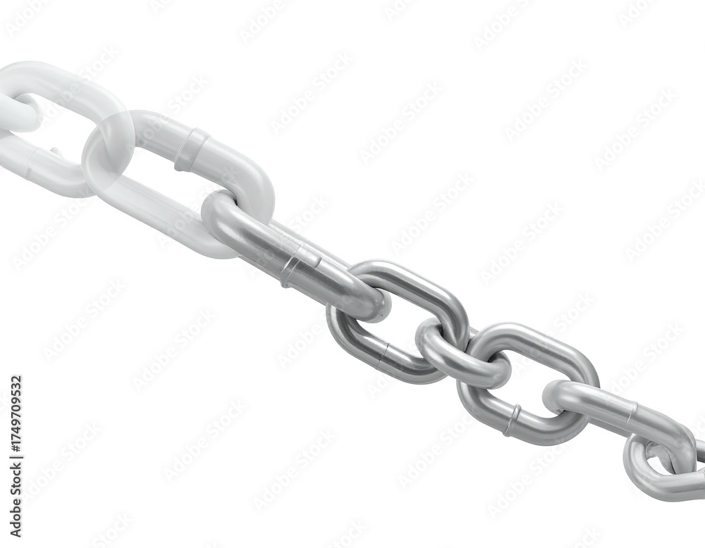 Obraz premium A diagonal chain in light gray