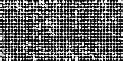 Polka dot halftone pattern. Gradient dots background. Modern spotted illustration. Abstract wave curves. Points backdrop. Dotted geometric pattern. Monochrome wavy grunge template