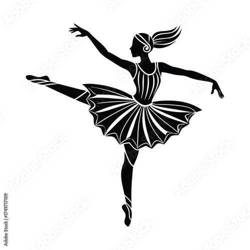 Young woman in dynamic pose celebrating or performing a dance routine