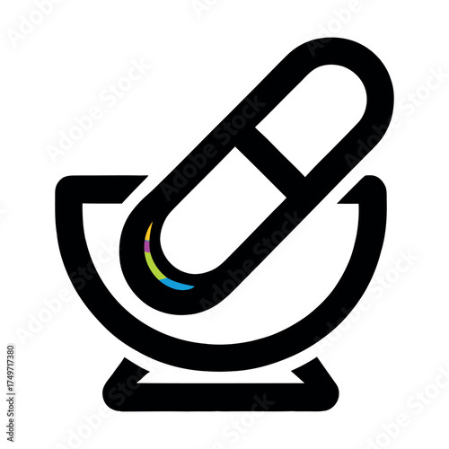Mortar and Pestle Pharmaceutical Icon