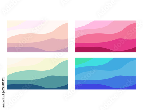 Set of Wave curve design, modern line pattern, graphic covec vector illustration .