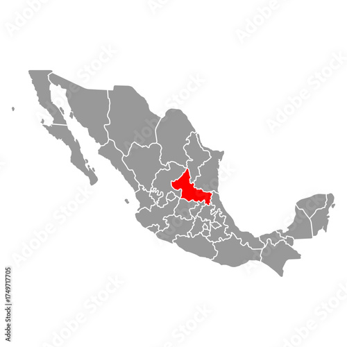San Luis Potosí of Mexico map shape, travel web concept icon vector illustration .