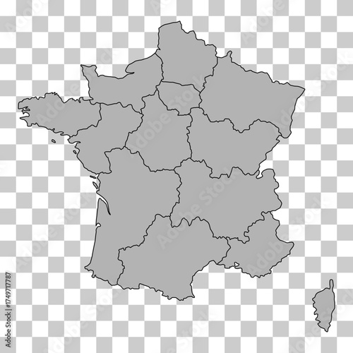 France map symbol shape, travel web flat concept icon symbol vector illustration .