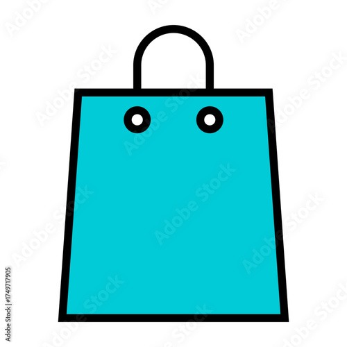 Shopping bag line icon, supermarket paper plastic package sign, eco shop vector illustration .