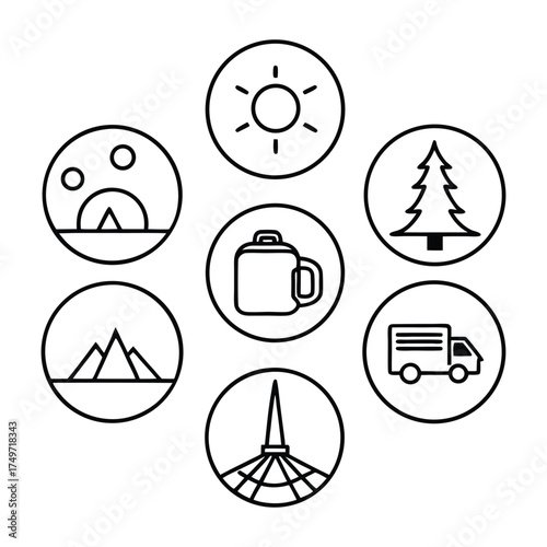 Versatile icon set for digital and print design projects