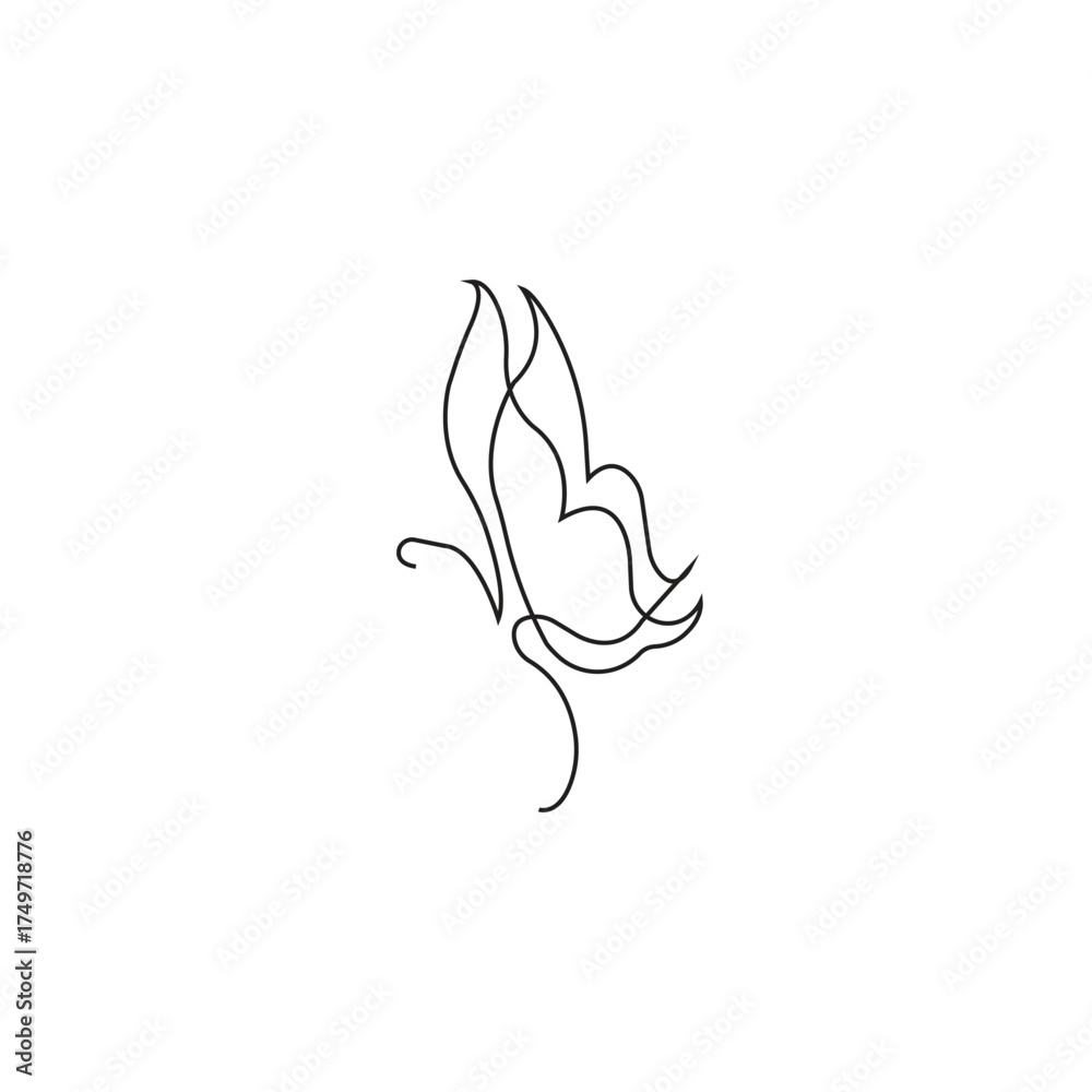 Fototapeta premium Line Of Love One Line Art