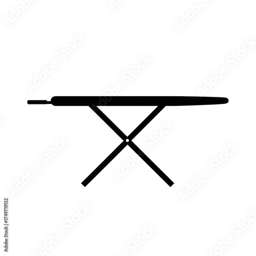 Ironing Board Icon – Household Laundry Equipment Silhouette