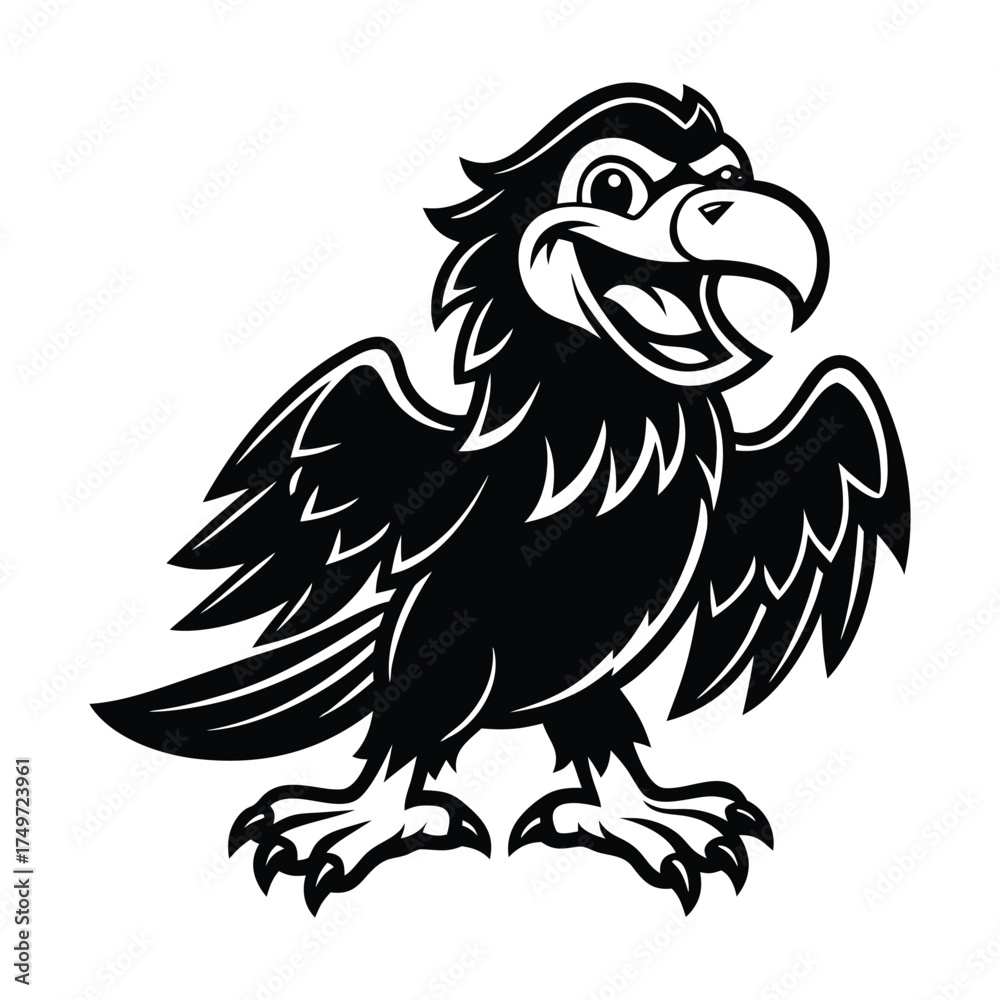 Fototapeta premium Eagle head mascot tattoo vector illustration on white background