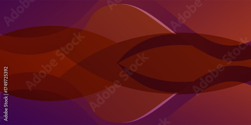 Abstract geometric wave background with vibrant orange, red, and purple curved shapes blending smoothly.Perfect for backgrounds, posters, or creative projects.
