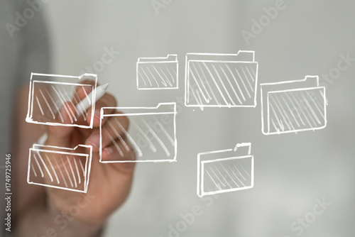Abstract image of hand draw...
