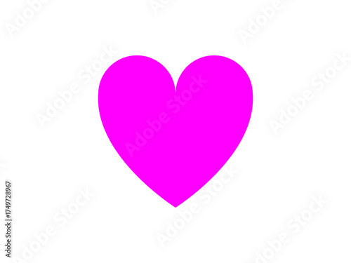 Pinkheart icon – pink vector symbol for love, like, and social media design	