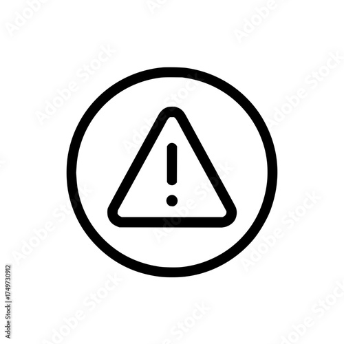 Free Download Black outlined warning sign with exclamation mark inside a triangle within a circle illustration of alert icon - GFXLoad