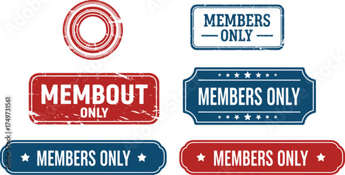 Exclusive vintage members only badge collection for clubs, organizations, and special access groups who want a classic, retro appeal