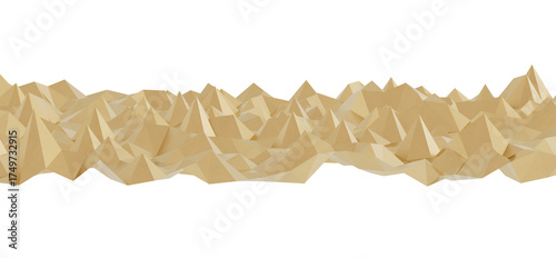Low poly mountain range lan...